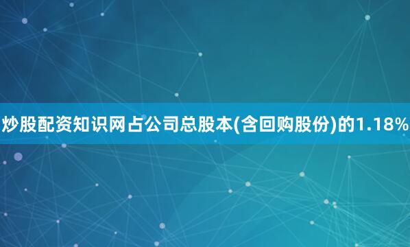 炒股配资知识网占公司总股本(含回购股份)的1.18%